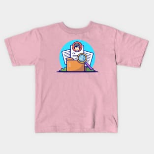 Curriculum Vitae Cartoon Vector Icon Illustration (3) Kids T-Shirt